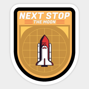 Next Stop The Moon Sticker